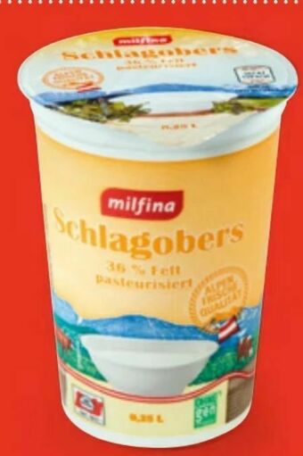 Hofer Schlagobers Angebot