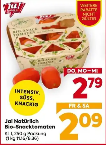 Billa Ja! Natürlich Bio-Snacktomaten Angebot