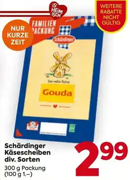 Billa Schärdinger Käsescheiben div. Sorten Angebot