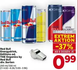 Billa Red Bull Energydrink, Editions od. THE Organics by Red Bull div. Sorten Angebot