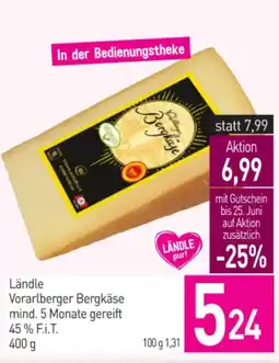Sutterlüty Ländle Vorarlberger Bergkäse mind. 5 Monate gereift 45% F.i.T. Angebot
