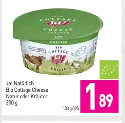Sutterlüty Ja! Natürlich Bio Cottage Cheese Natur oder Kräuter Angebot