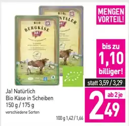 Sutterlüty Ja! Natürlich Bio Käse in Scheiben Angebot