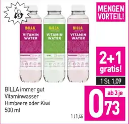 Sutterlüty BILLA immer gut Vitaminwasser Himbeere oder Kiwi Angebot