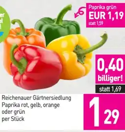Sutterlüty Reichenauer Gärtnersiedlung Paprika rot, gelb, orange Angebot