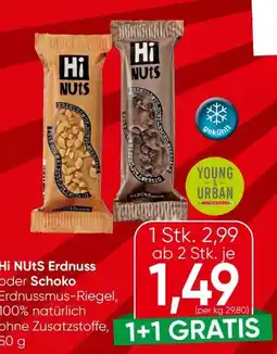 Eurospar Hi! Nuts Frischnuss Riegel Angebot