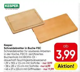 Eurospar Kesper Schneidebretter in Buche FSC Angebot