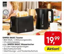 Eurospar SIMPEX BASIC Toaster oder SIMPEX BASIC Wasserkocher Angebot
