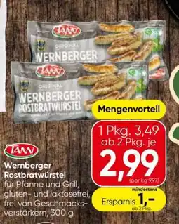 Eurospar TANN Wernberger Rostbratwürstel Angebot