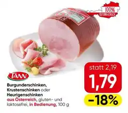 Eurospar TANN Burgunderschinken, Krustenschinken oder Heurigenschinken Angebot