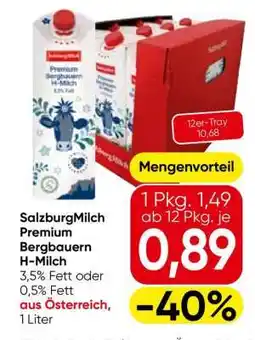 Eurospar SalzburgMilch Premium Bergbauern H-Milch Angebot