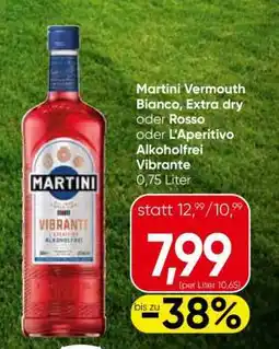 Eurospar Martini Vermouth Bianco, Extra dry oder Rosso oder L'Aperitivo Alkoholfrei Vibrante Angebot