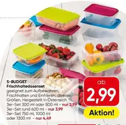 Eurospar S-BUDGET Frischhaltedosenset Angebot