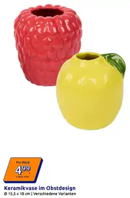 Action Keramikvase im Obstdesign Angebot