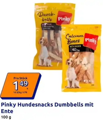 Action Pinky Hundesnacks Dumbbells mit Ente Angebot