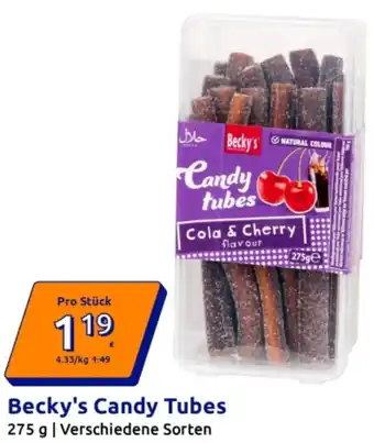 Action Becky's Candy Tubes Angebot