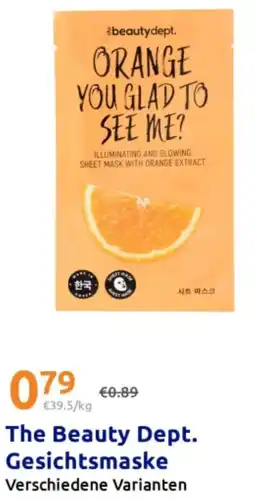 Action The Beauty Dept. Gesichtsmaske Angebot