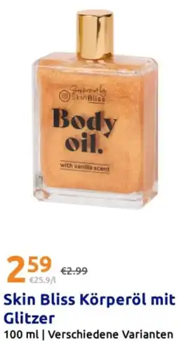Action Skin Bliss Körperöl mit Glitzer Angebot