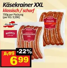 Wurstico Käsekrainer XXL klassisch/scharf Angebot