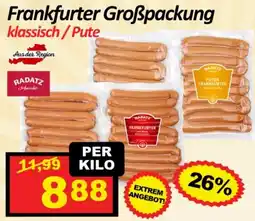 Wurstico Frankfurter Groẞpackung klassisch/Pute Angebot