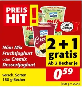 Nah&Frisch Nöm Mix Fruchtjoghurt oder Cremix Dessertjoghurt Angebot