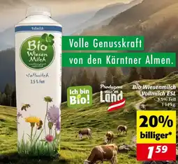 Nah&Frisch Bio Wiesenmilch Vollmilch ESL Angebot