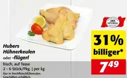 Nah&Frisch Hubers Hühnerkeulen oder -flügerl Angebot