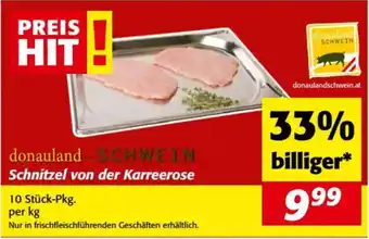 Nah&Frisch Donauland schwein Schnitzel von der Karreerose Angebot