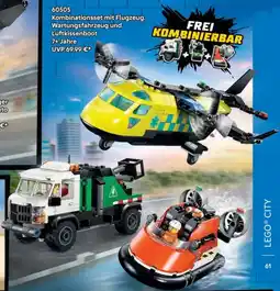 Lego 60505 Kombinationsset mit Flugzeug, Wartungsfahrzeug und Luftkissenboot 7+ Jahre Angebot