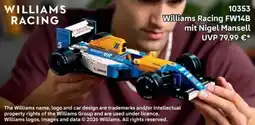 Lego 10353 Williams Racing FW14B mit Nigel Mansell Angebot
