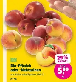 Denn's Biomarkt Bio-Pfirsich oder -Nektarinen Angebot