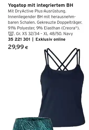 Yogatop mit integriertem bh