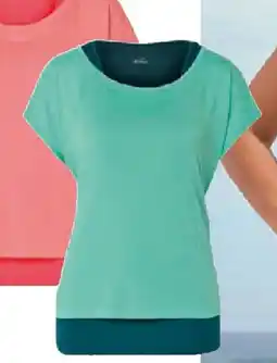 Tchibo Eduscho 2-in-1-Kurzarm-Sportshirt, petrol/türkis Angebot