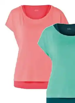 Tchibo Eduscho 2-in-1-Kurzarm-Sportshirt, petrol/türkis Angebot