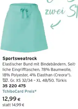 Tchibo Eduscho Sportsweatrock Angebot