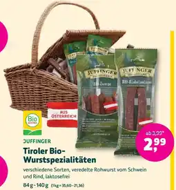 Denn's Biomarkt Tiroler Bio- Wurstspezialitäten Angebot