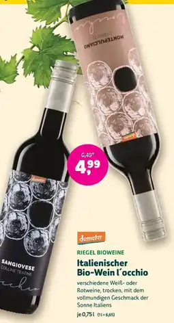 Denn's Biomarkt Italienischer Bio-Wein l'occhio Angebot