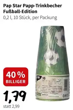 Eurogast Grissemann Pap Star Papp-Trinkbecher Fußball-Edition Angebot