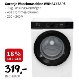 Eurogast Grissemann Gorenje Waschmaschine WNHA74SAPS Angebot