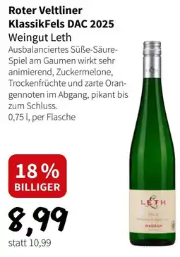 Eurogast Grissemann Roter Veltliner KlassikFels DAC 2025 Weingut Leth Angebot