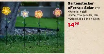 Salzburger Lagerhaus Gartenstecker Ferra Solar Angebot