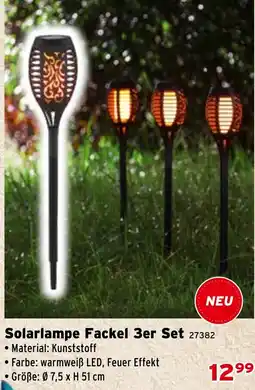 Salzburger Lagerhaus Solarlampe Fackel 3er Set Angebot