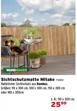 Salzburger Lagerhaus Sichtschutzmatte Mitake Angebot