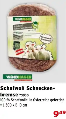 Salzburger Lagerhaus Schafwoll Schnecken- bremse Angebot