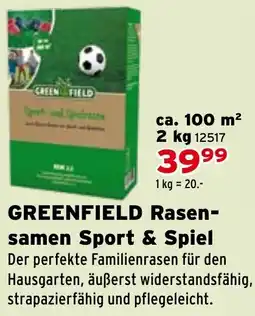 Salzburger Lagerhaus GREENFIELD Rasen- samen Sport & Spiel Angebot