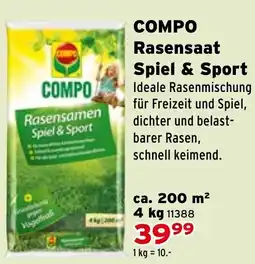 Salzburger Lagerhaus COMPO Rasensamen Spiel & Sport Angebot