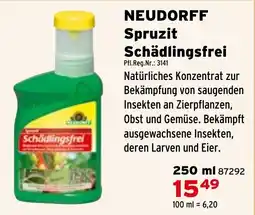 Salzburger Lagerhaus Neudorff spruzit schädlingsfrei Angebot