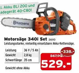 Salzburger Lagerhaus Motorsäge 340i Set Angebot