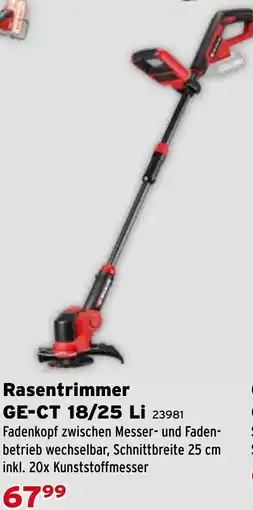 Salzburger Lagerhaus Rasentrimmer GE-CT 18/25 Li Angebot