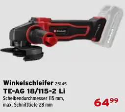 Salzburger Lagerhaus Winkelschleifer 25145 TE-AG 18/115-2 Li Angebot